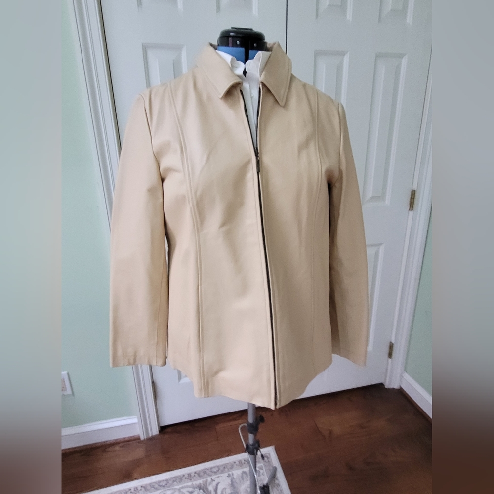 DIALOGUE Bonded Leather Jacket